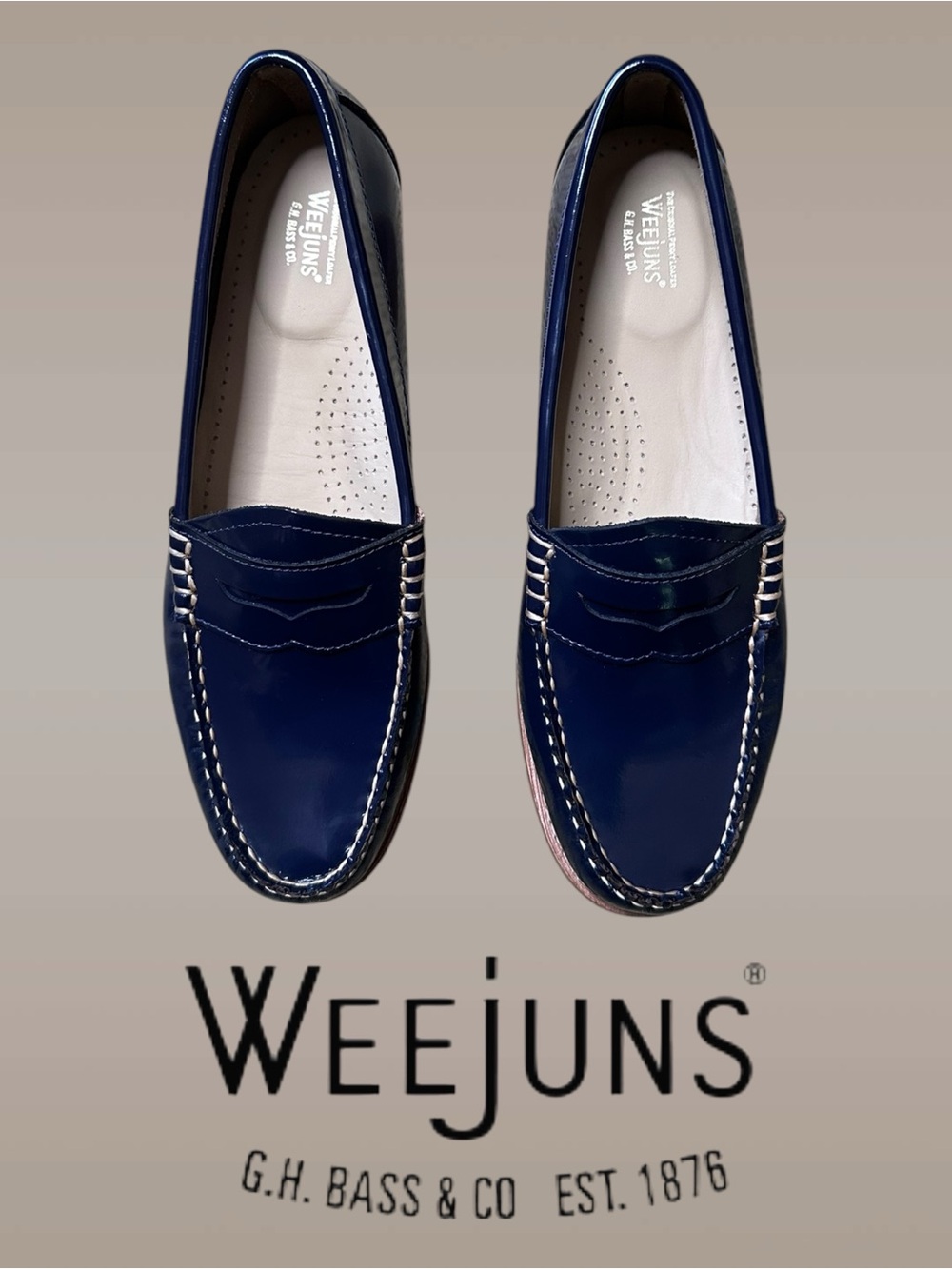 G. H. Bass and Company Whitney Weejuns Penny Loafer, Dark Blue Women's Size: 8.5